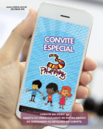 Convite de aniversário em vídeo tema 3 Palavrinhas infantil personalizado com dados do evento