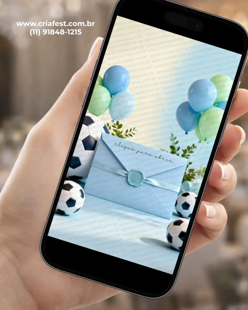 Convite Virtual Futebol Infantil